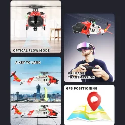 YUXIANG YXZNRC F09-S 1/47 RC Airplane 2.4G 6CH Brushless Direct Drive RC Helicopter Model - RTF Edition