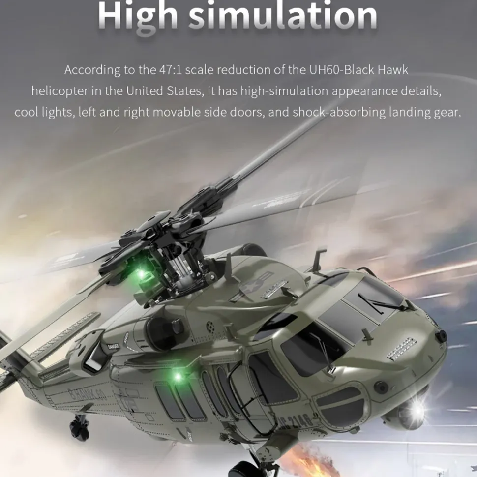 YU XIANG YXZNRC F09-V RC Helicopter 1/47 Scale 2.4G 6CH Dual Brushless Direct Drive Flybarless 6G/3D Stunt Model