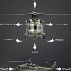 YU XIANG YXZNRC F09-V RC Helicopter 1/47 Scale 2.4G 6CH Dual Brushless Direct Drive Flybarless 6G/3D Stunt Model
