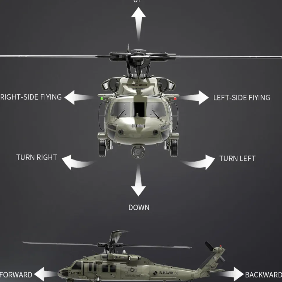 YU XIANG YXZNRC F09-V RC Helicopter 1/47 Scale 2.4G 6CH Dual Brushless Direct Drive Flybarless 6G/3D Stunt Model